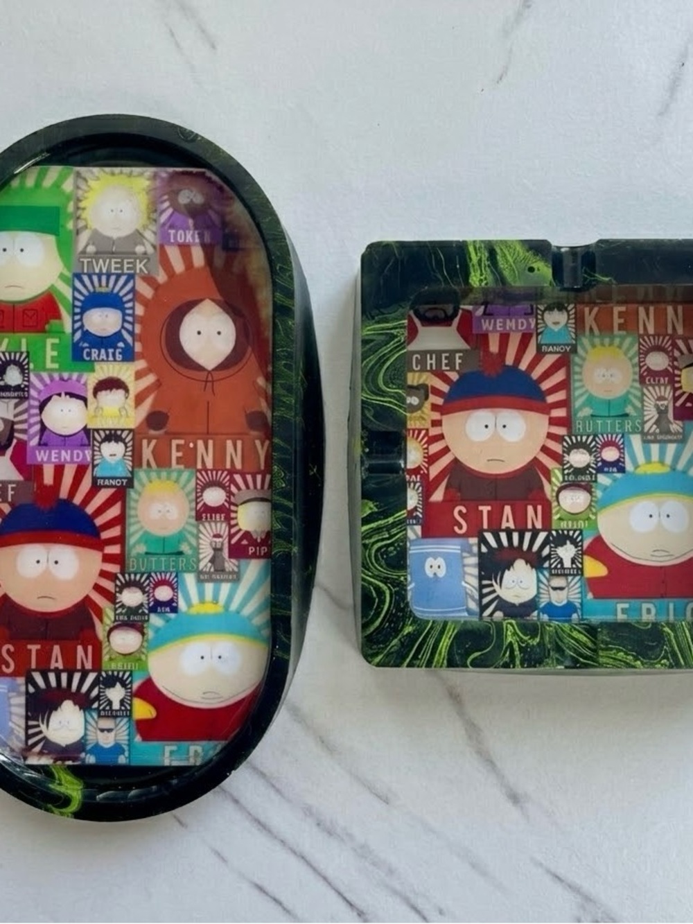 South Park Ashtray and Tray Set | Stan and Eric Cartman Collectible